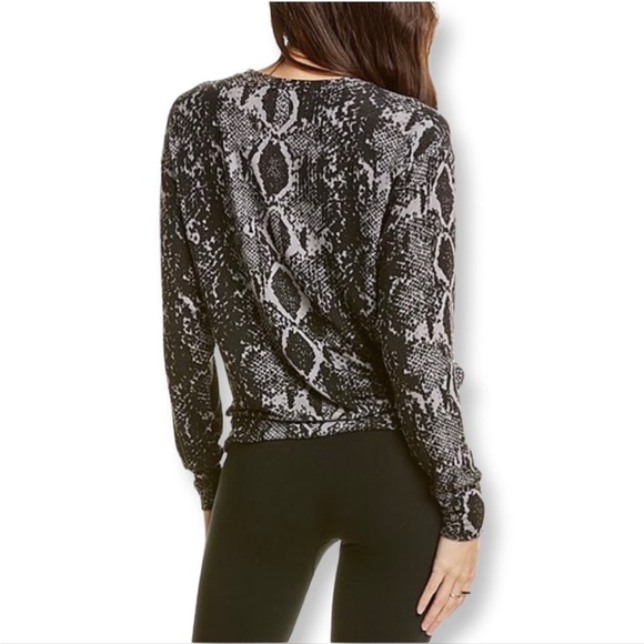 LNA Orion Snakeskin Mesh Long Sleeve Top NWT - Picture 2 of 5